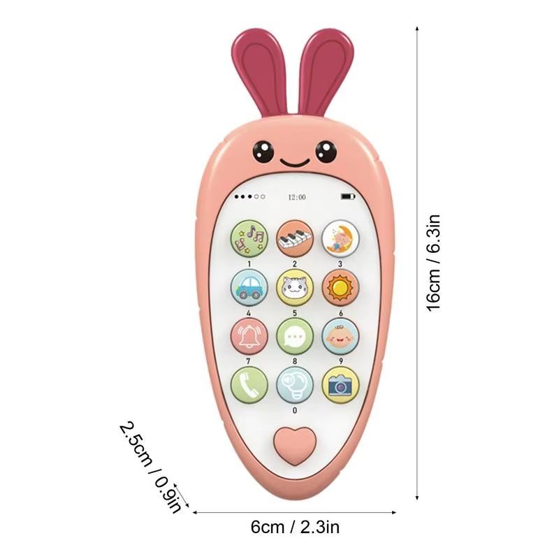 Baby Phone Toy Music Sound Telephone Sleeping Toys With Teether Learning Simulation Phone Kids Infant Early Educational Toy Kids Gifts