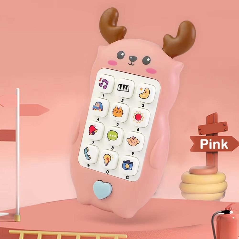 Baby Phone Toy Music Sound Telephone Sleeping Toys With Teether Simulation Phone Kids Infant Early Educational Learning Toy Birthday Gift