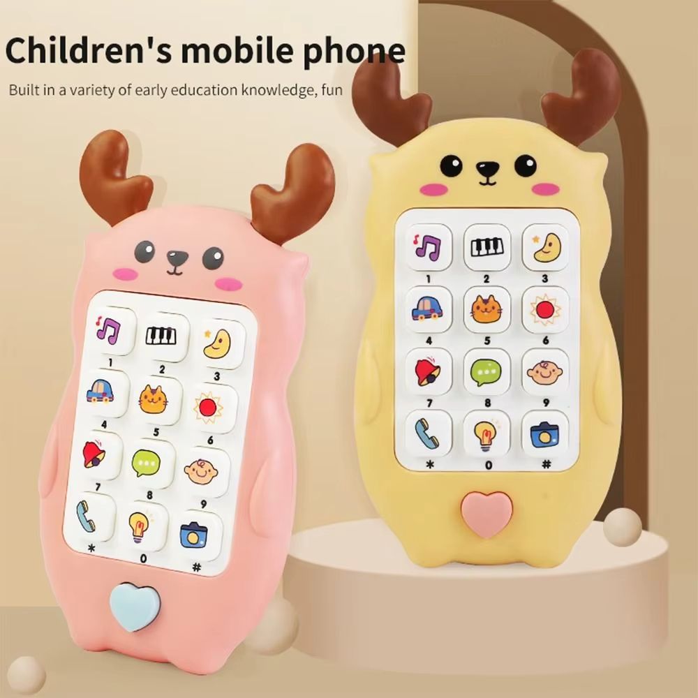 Baby Phone Toy Music Sound Telephone Sleeping Toys With Teether Simulation Phone Kids Infant Early Educational Learning Toy Birthday Gift