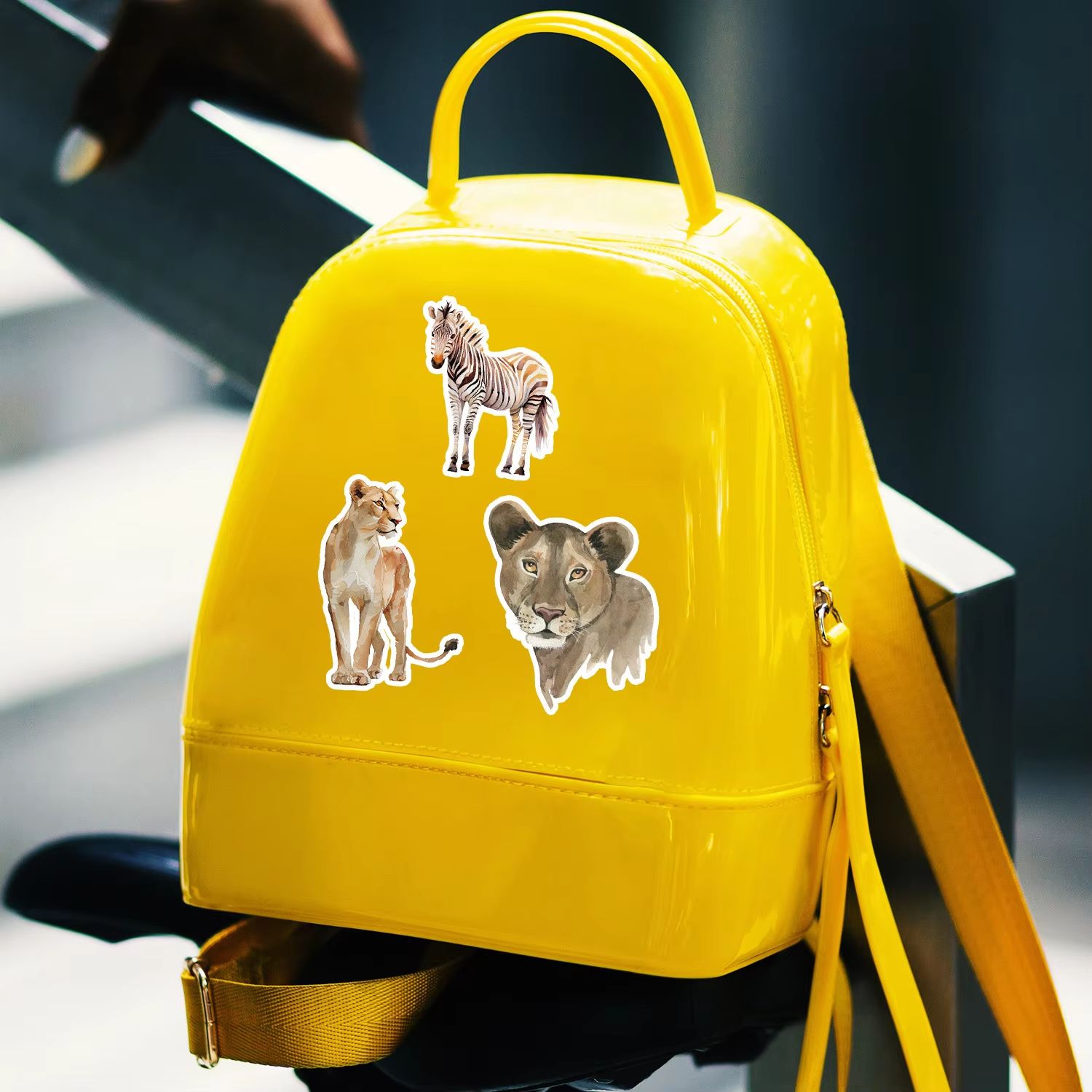 50pcs Funny Watercolor Cartoon African Animal Stickers Skateboard Laptop Fridge Motorcycle Phone Car Cool Waterproof Graffiti Sticker Toys