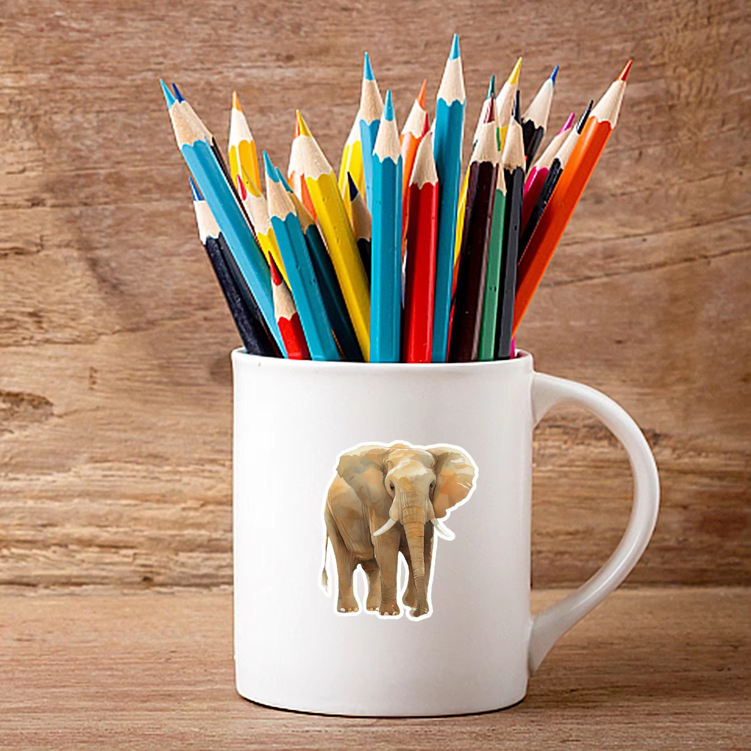 50pcs Funny Watercolor Cartoon African Animal Stickers Skateboard Laptop Fridge Motorcycle Phone Car Cool Waterproof Graffiti Sticker Toys