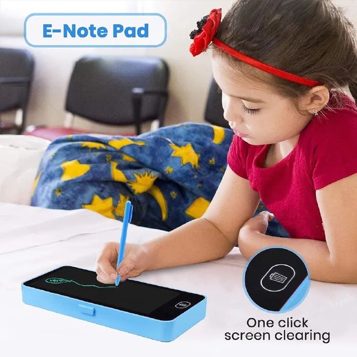 LCD Screen Pencil Case Handwriting 2-in-1 Stationery Box Erasable Drawing Board Cute Pen Bag School Office Supplies Magic Storage For E-Note Pad Toy Kids Gifts