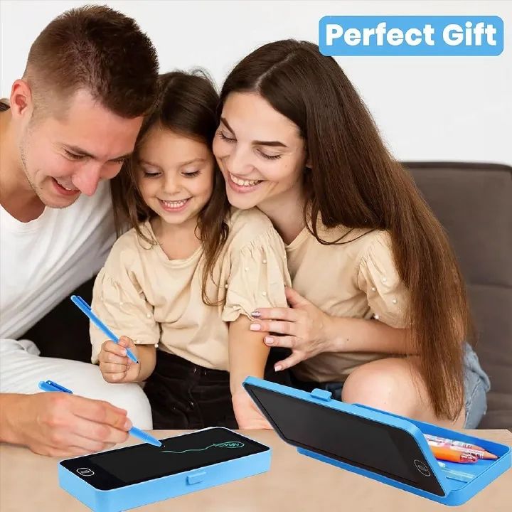 LCD Screen Pencil Case Handwriting 2-in-1 Stationery Box Erasable Drawing Board Cute Pen Bag School Office Supplies Magic Storage For E-Note Pad Toy Kids Gifts