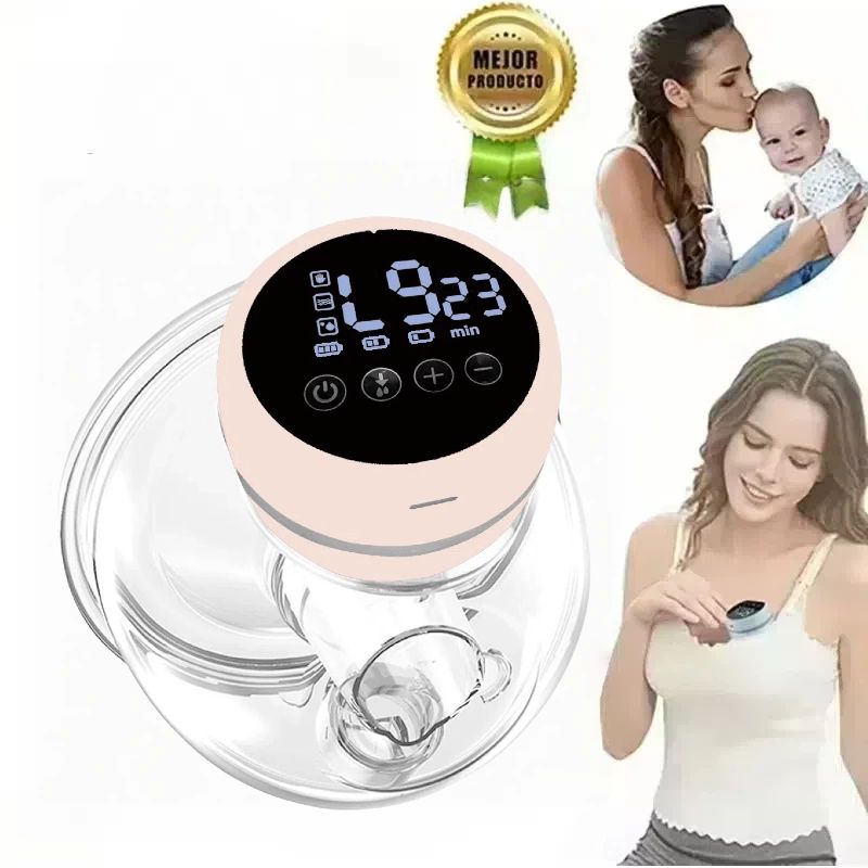 Smart Wearable Invisible Electric Breast Pump Portable High Suction Rechargeable Extractors BPA Free 3 Modes & 12 Levels Low Noise