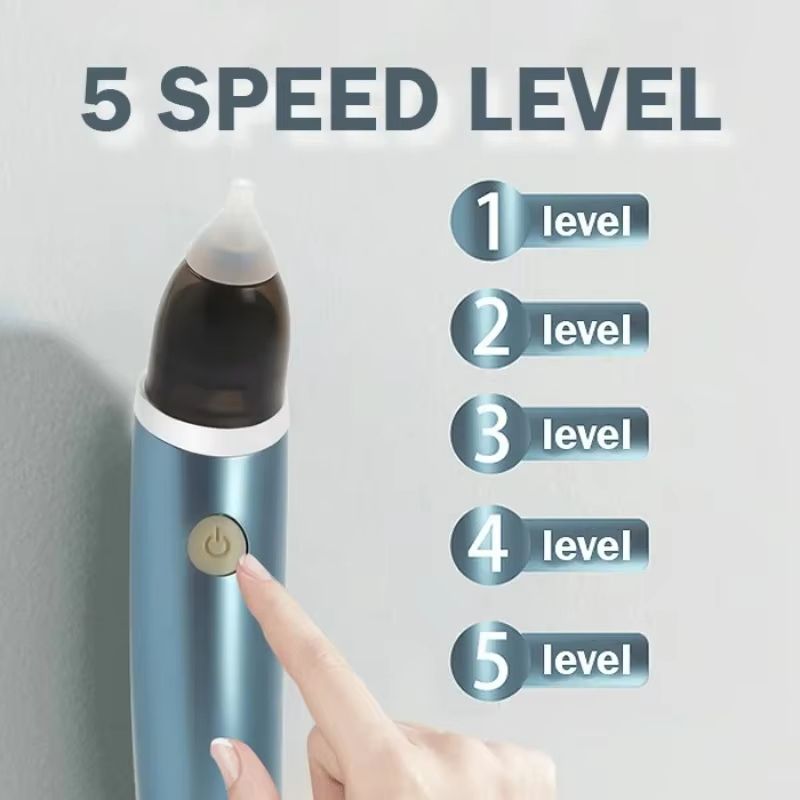 Smart Electric Baby Nasal Aspirator Absorber Equipment Silent Utensils Obstruction Rhinitis Cleaner New Born Items Care Tools Silicone Adjustable Health Safety Convenient Low Noise Rechargeable