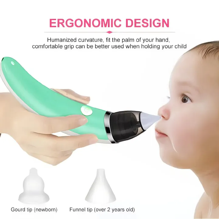 Smart Electric Baby Nasal Aspirator Absorber Equipment Silent Utensils Obstruction Rhinitis Cleaner New Born Items Care Tools Silicone Adjustable Health Safety Convenient Low Noise Rechargeable