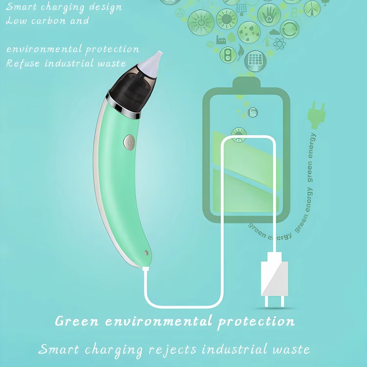 Smart Electric Baby Nasal Aspirator Absorber Equipment Silent Utensils Obstruction Rhinitis Cleaner New Born Items Care Tools Silicone Adjustable Health Safety Convenient Low Noise Rechargeable