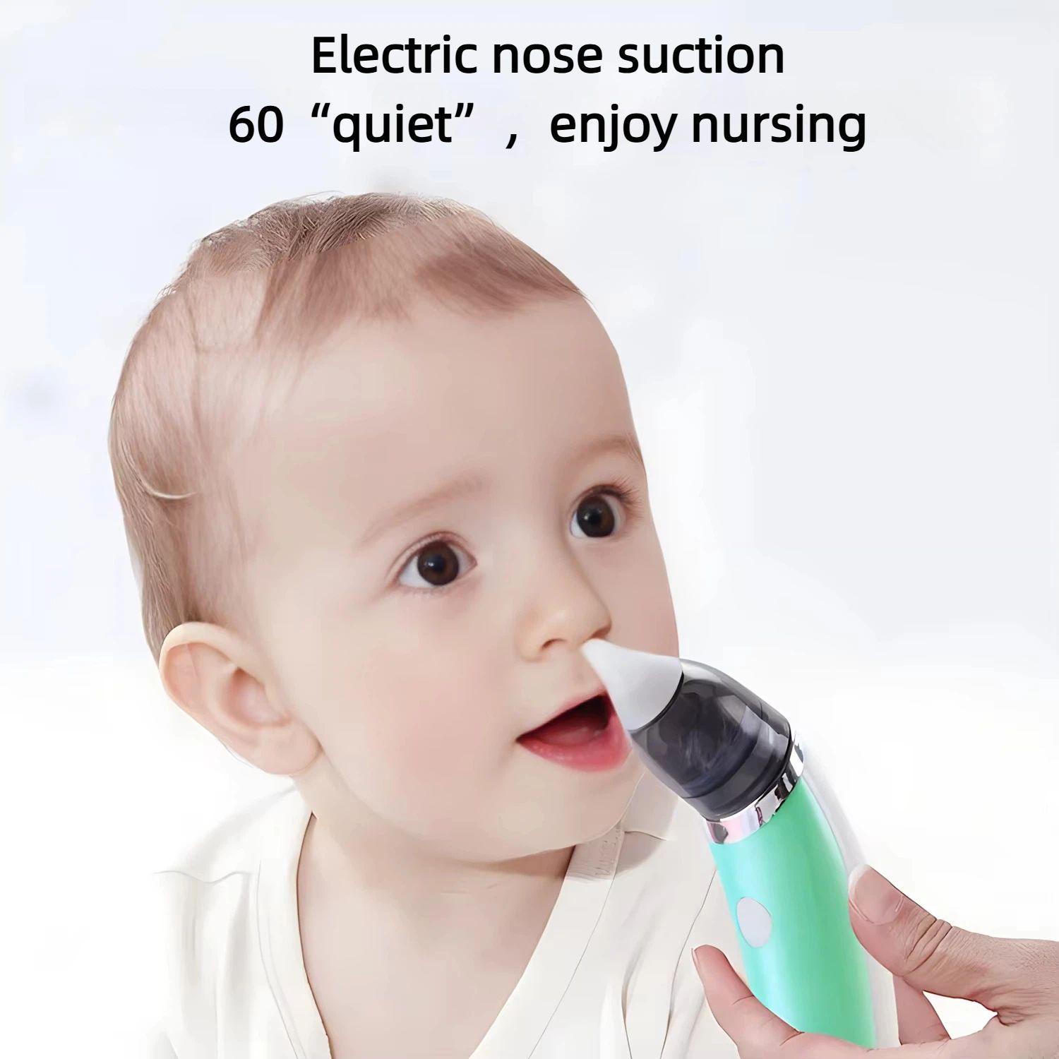 Smart Electric Baby Nasal Aspirator Absorber Equipment Silent Utensils Obstruction Rhinitis Cleaner New Born Items Care Tools Silicone Adjustable Health Safety Convenient Low Noise Rechargeable