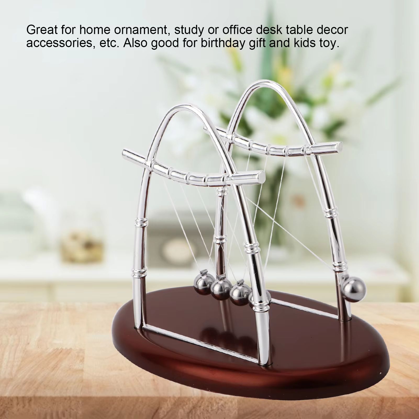 Newton Cradle Balance Steel Balls Perpetual Motion Collision Ball School Teaching Physics Science Pendulum Toy Office Home Decoration Craft Gifts