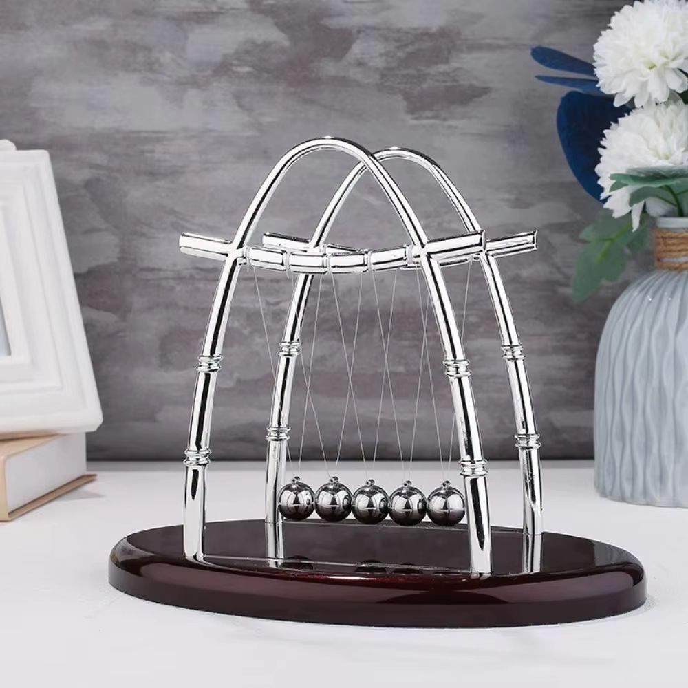 Newton Cradle Balance Steel Balls Perpetual Motion Collision Ball School Teaching Physics Science Pendulum Toy Office Home Decoration Craft Gifts