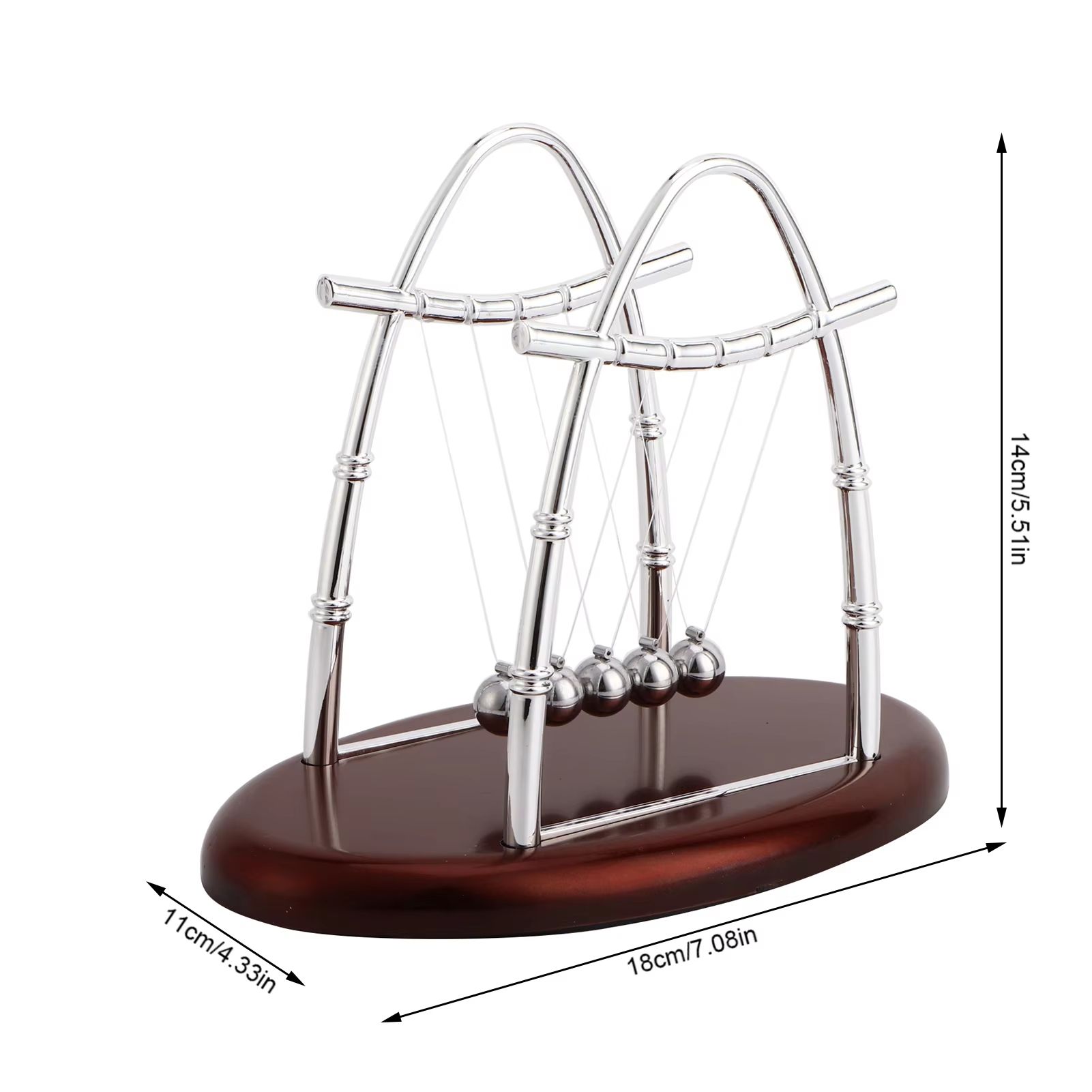 Newton Cradle Balance Steel Balls Perpetual Motion Collision Ball School Teaching Physics Science Pendulum Toy Office Home Decoration Craft Gifts