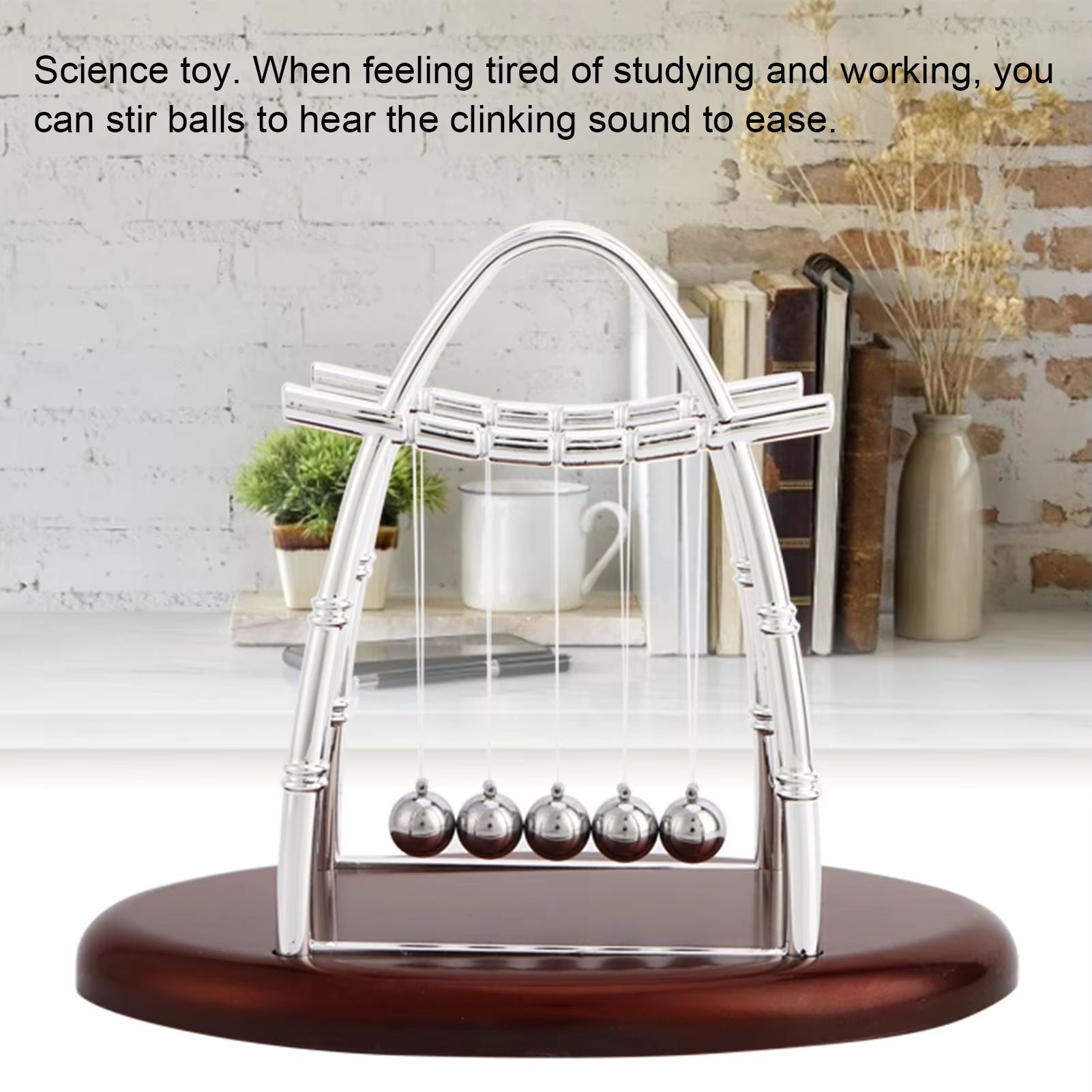 Newton Cradle Balance Steel Balls Perpetual Motion Collision Ball School Teaching Physics Science Pendulum Toy Office Home Decoration Craft Gifts