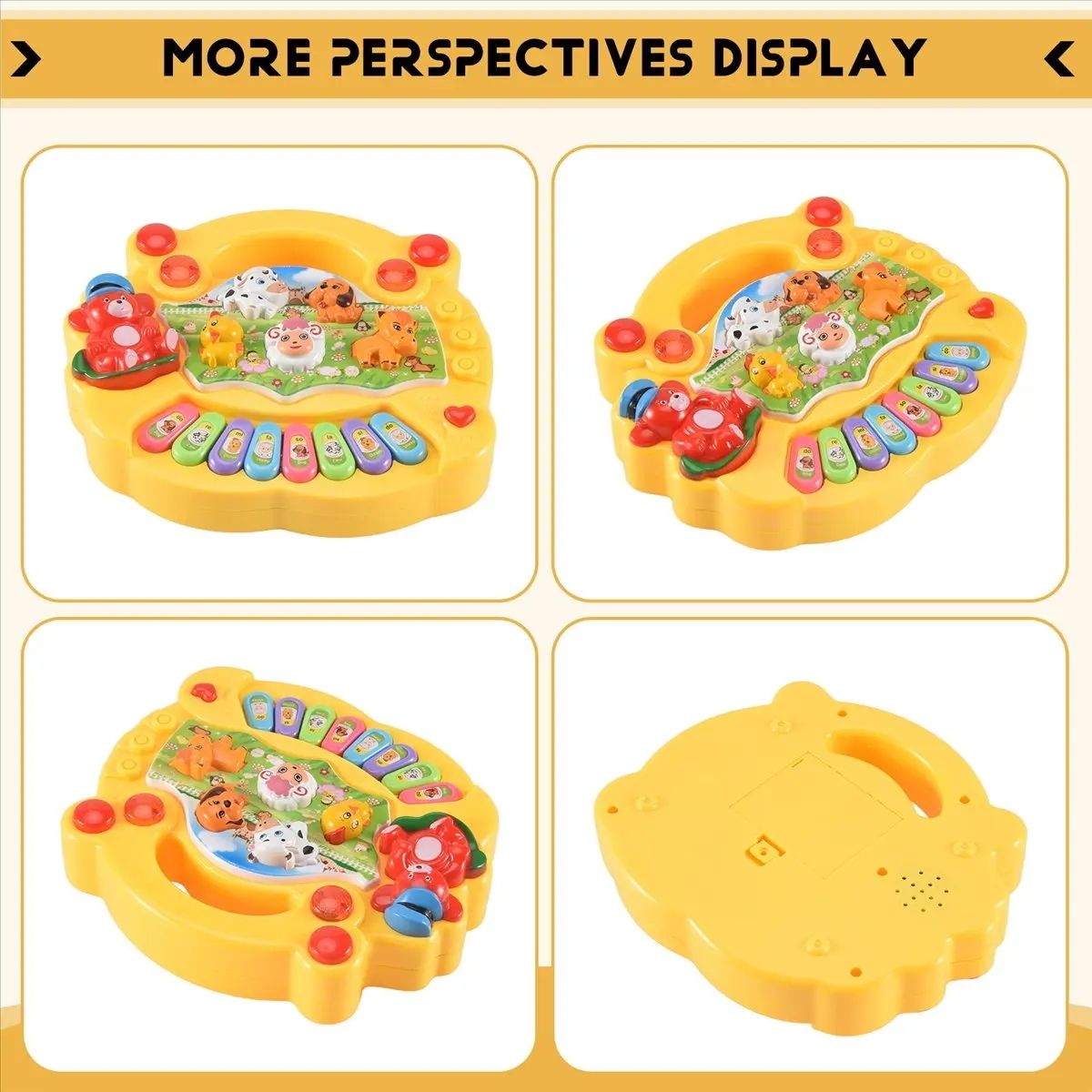 Baby Musical Toy With Animal Sound Kids Piano Keyboard Electric Flashing Music Instrument Early Educational Toys for Children