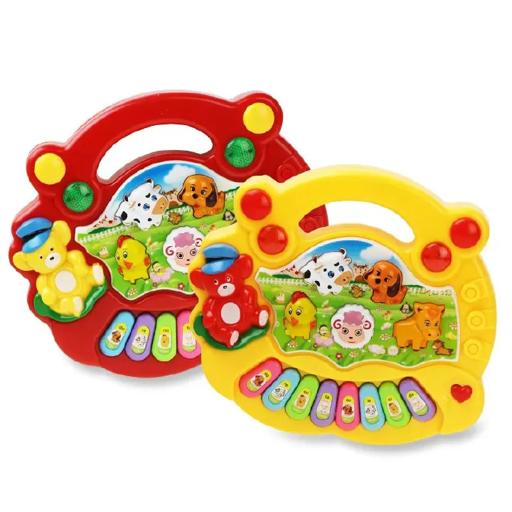 Baby Musical Toy With Animal Sound Kids Piano Keyboard Electric Flashing Music Instrument Early Educational Toys for Children