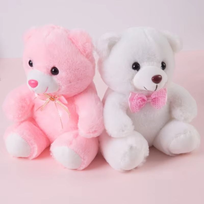 LED Light Up Bear Toy 22cm Creative Glow Teddy Bear Plush Toy Battery Operated Soft Stuffed Bear for Birthday Children's Day Valentines Day Gifts