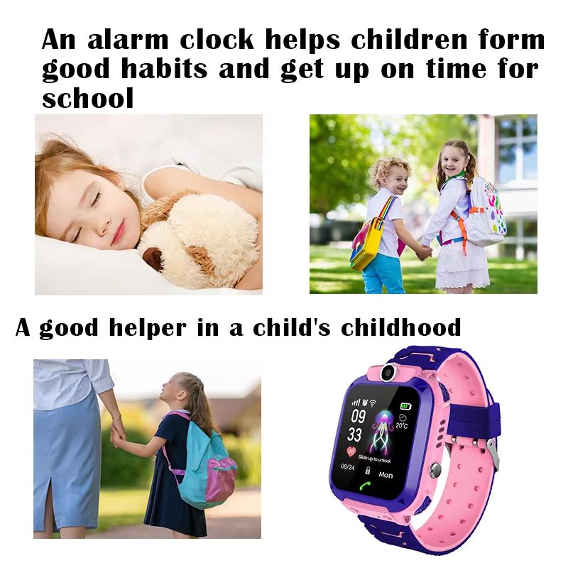 Q12 Kids Smart Watch Waterproof LBS Location Support Hebrew 2G SIM Card Voice Chat  Listen Baby Tracking Boys Girls Smartwatch Clock Gift Children's Smart Phone Watch