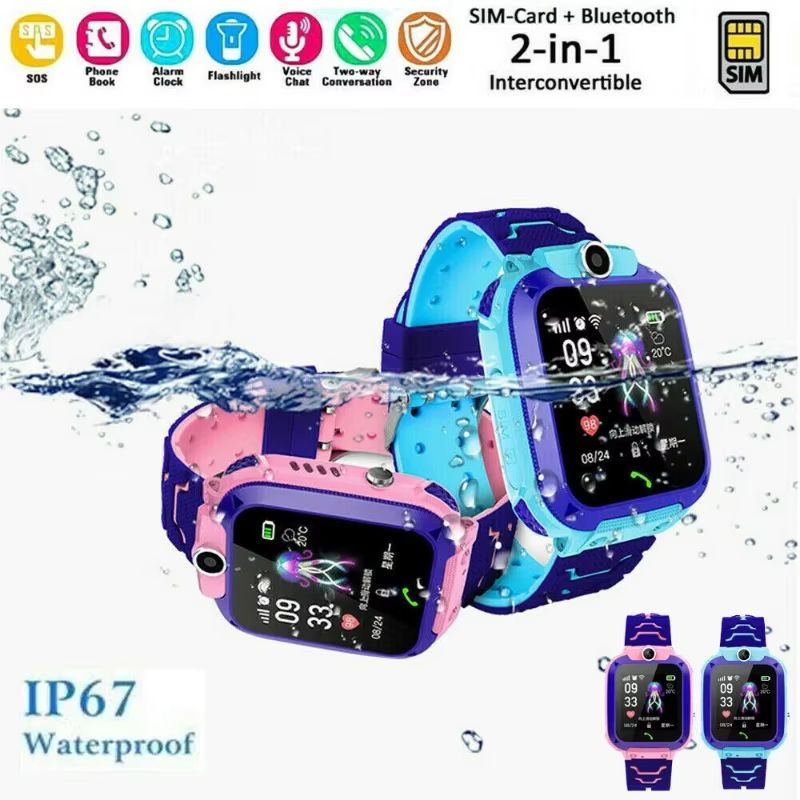 Q12 Kids Smart Watch Waterproof LBS Location Support Hebrew 2G SIM Card Voice Chat  Listen Baby Tracking Boys Girls Smartwatch Clock Gift Children's Smart Phone Watch