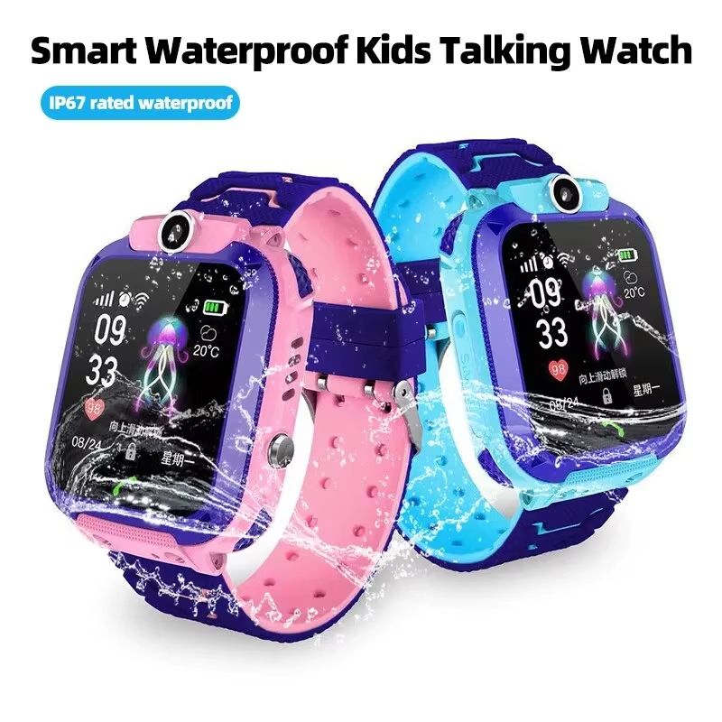 Q12 Kids Smart Watch Waterproof LBS Location Support Hebrew 2G SIM Card Voice Chat  Listen Baby Tracking Boys Girls Smartwatch Clock Gift Children's Smart Phone Watch