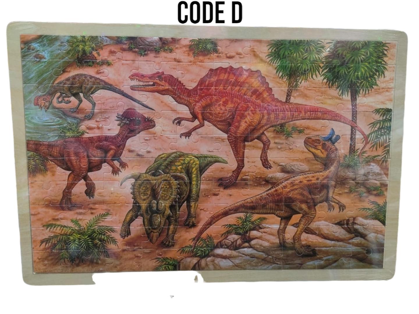 Hot 100 Pcs Wooden Puzzle Kids Cartoon Jigsaw Puzzles Baby Educational Learning Interactive Toys For Children