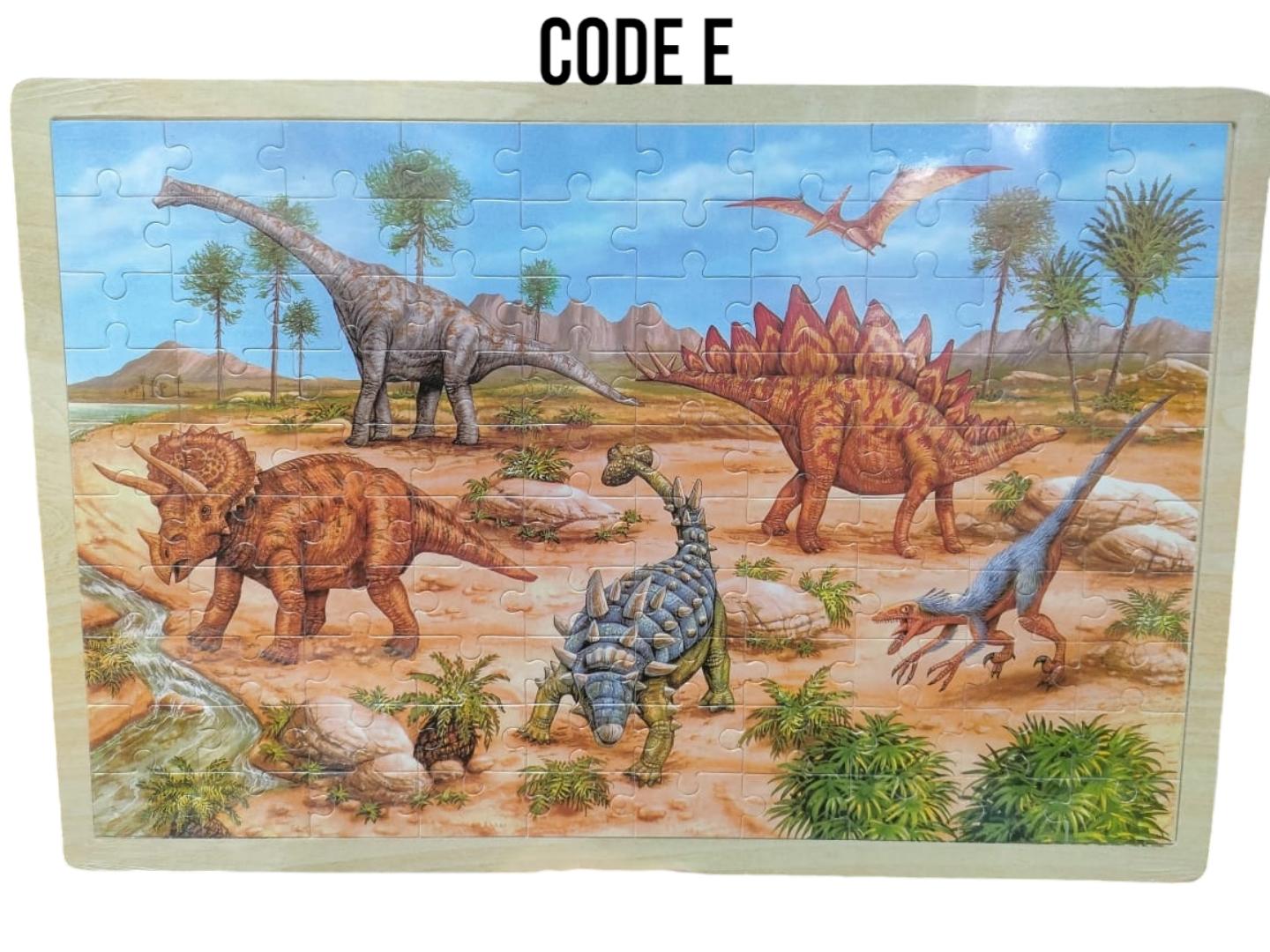 Hot 100 Pcs Wooden Puzzle Kids Cartoon Jigsaw Puzzles Baby Educational Learning Interactive Toys For Children