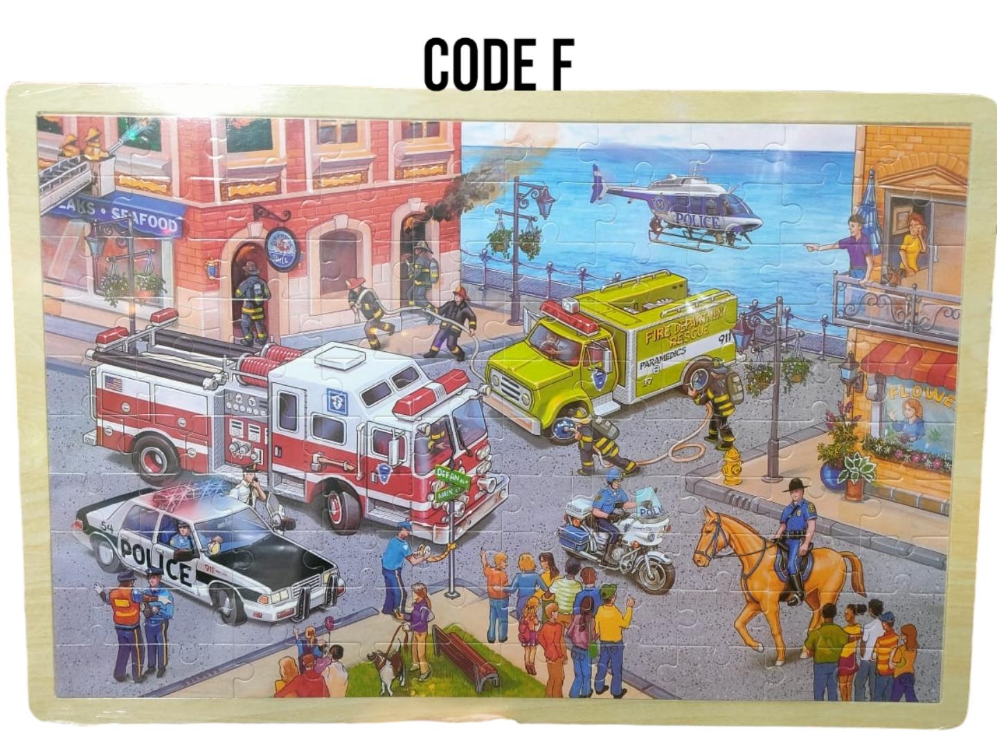 Hot 100 Pcs Wooden Puzzle Kids Cartoon Jigsaw Puzzles Baby Educational Learning Interactive Toys For Children