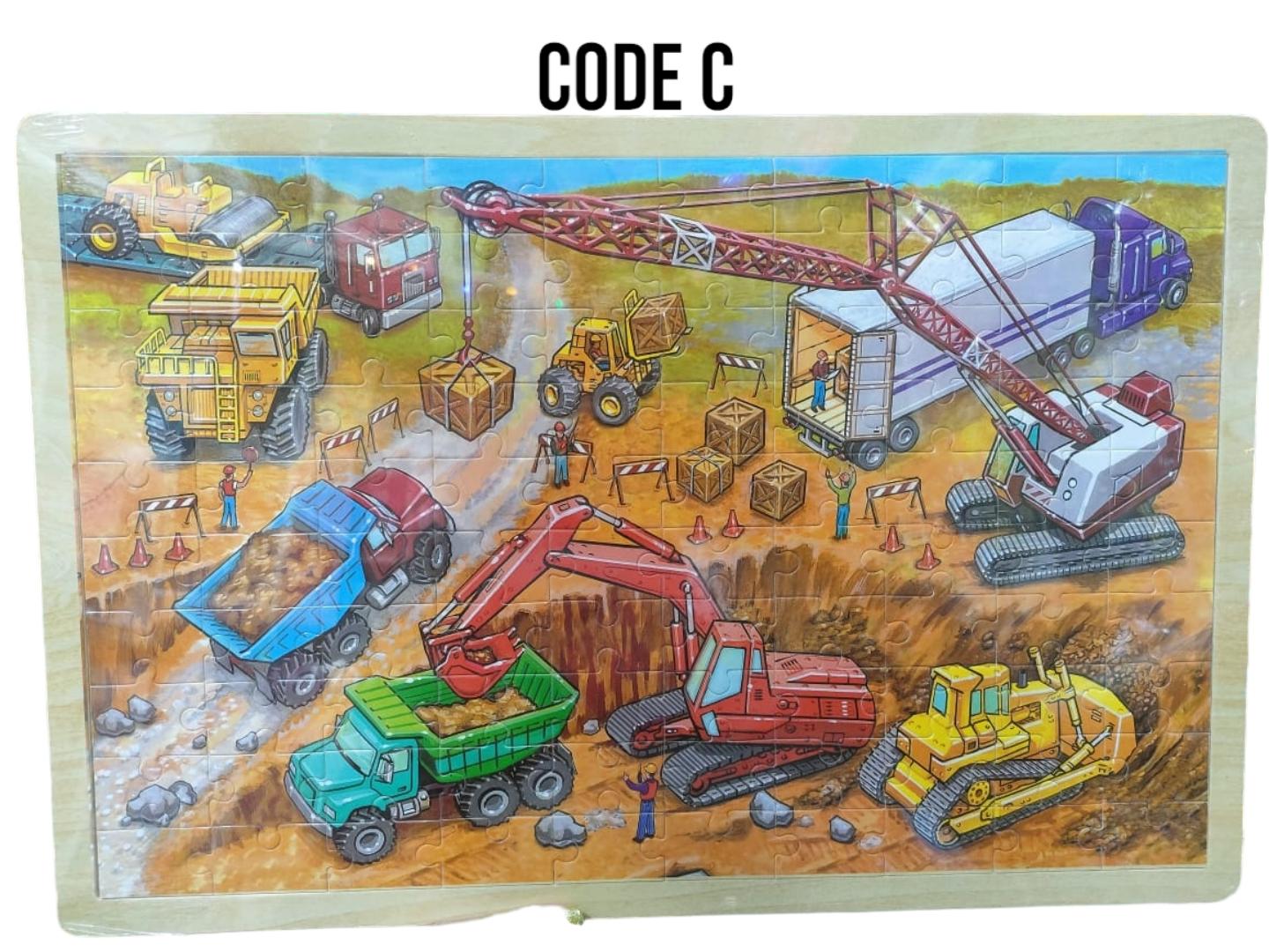 Hot 100 Pcs Wooden Puzzle Kids Cartoon Jigsaw Puzzles Baby Educational Learning Interactive Toys For Children