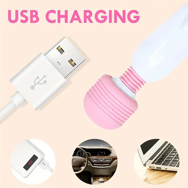 Powerful Personal Massager for Women: Rechargeable AV Stick Vibrator with 360° Rotating Functionality