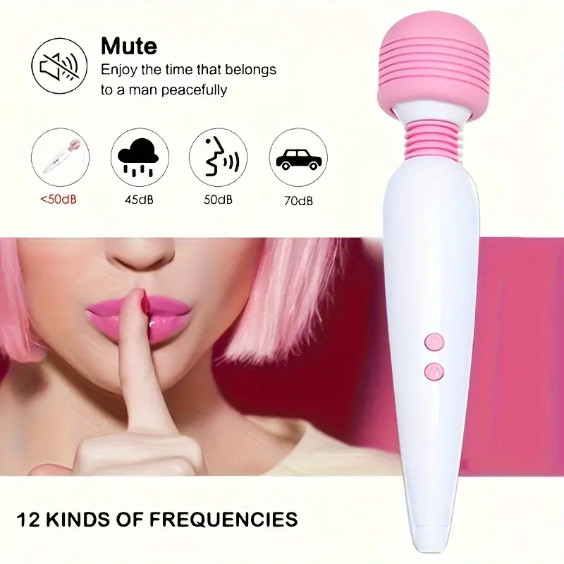 Powerful Personal Massager for Women: Rechargeable AV Stick Vibrator with 360° Rotating Functionality