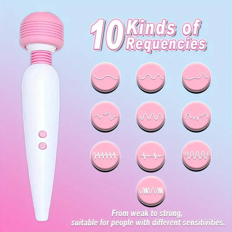 Powerful Personal Massager for Women: Rechargeable AV Stick Vibrator with 360° Rotating Functionality