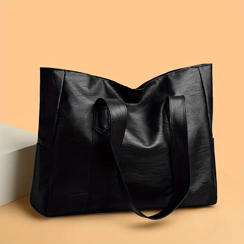 Chic Women's PU Bags Shoulder Bags Lady Tote Bags With Secure Zip Closure Handbag