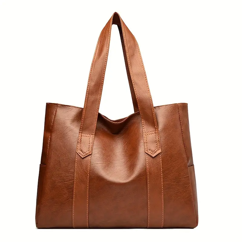 Chic Women's PU Bags Shoulder Bags Lady Tote Bags With Secure Zip Closure Handbag