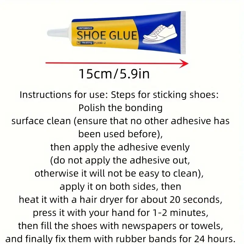 2.03oz Strong Shoe Repair Glue - Versatile Adhesive for Sneakers, Faux & Soft Resin Shoes with Precision Nozzle - Ideal for DIY Crafts & Quick Fixes, Shoe Accessories