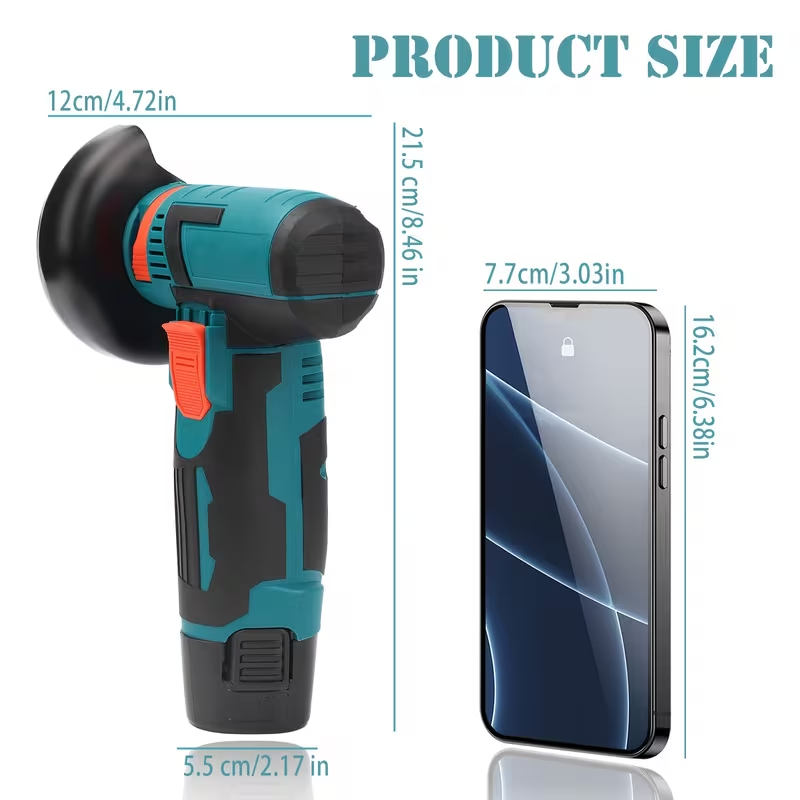 12V 3-inch brush-type mini angle grinder, rechargeable electric manual grinder, with a rotational speed of 19500 rpm. Mini angle grinder, sanding machine, electric tool, equipped with two batteries an