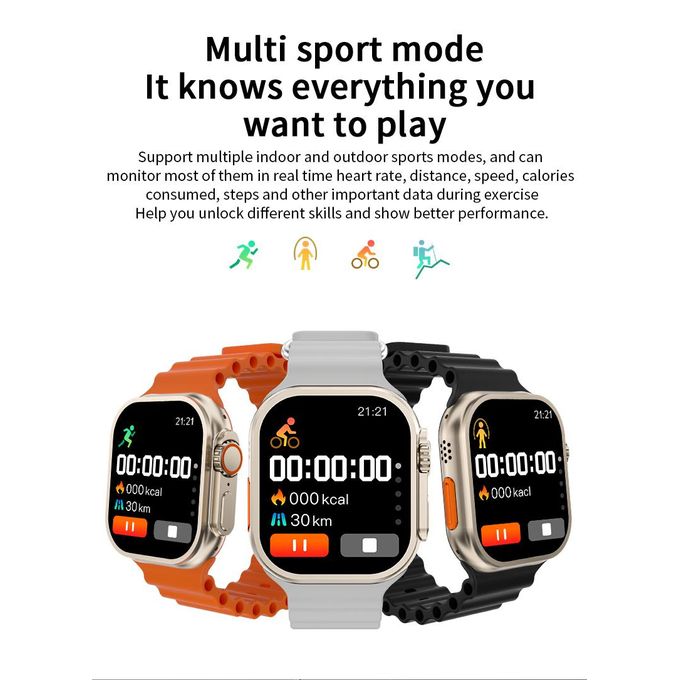 Ultra Smart Watch with Bluetooth wireless earphones 7 in 1 Smart Watch S100 Ultra 7 Straps Blood Oxygen ECG Bluetooth Call Wireless Charger Digital Smartwatches VS T800 Ultra