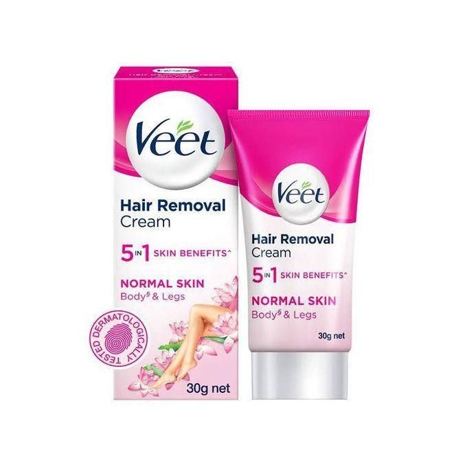 Veet Hair Remover Wax Strip Kit With Shea Butter For Normal Skin
