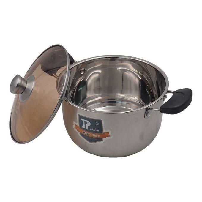 Jamespot 10PCS Stainless steel Pot Set -5pcs pots +5pcs lids- Cookware Set Cooking Pots Sufuria Size 16/18/20/22/24cm