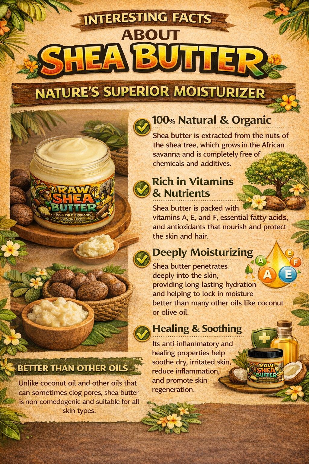 Organic Raw Shea Butter- Eases Eczema, Acne & Other Skin conditions, Fades Stretch Marks&Cellulite, Repair Cracked Heels and Stubborn Cuticles, Hair Moisturizer&Conditioner, Soothes Dry Skin.