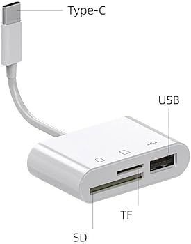 USB-C to USB, SD & Micro SD Card Reader – High-Speed Multi-Card Adapter for Laptops, Tablets & Smartphones