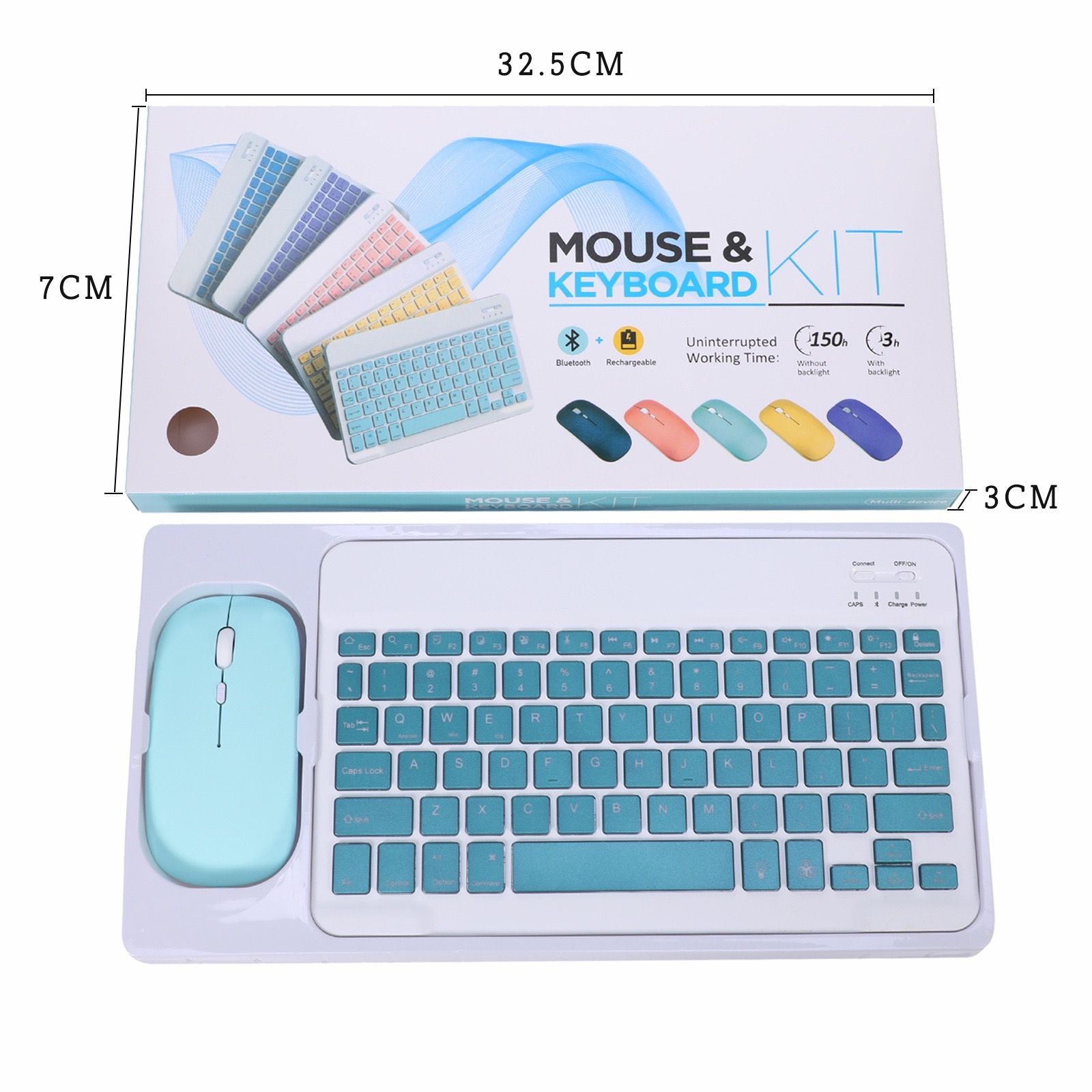 7-inch Wireless Bluetooth keyboard and mouse keyboard for Tablet computer universal learning machine classic office keyboard keyboard and mouse set
