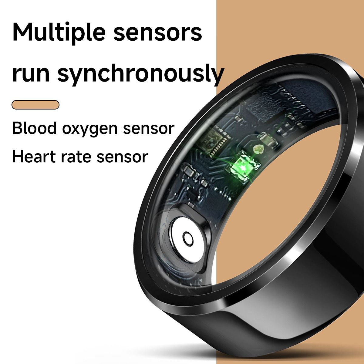 Smart health detector ring for Elderly Children Women Men heart rate Blood oxygen sleep monitoring tracking ring IP68 waterproof health