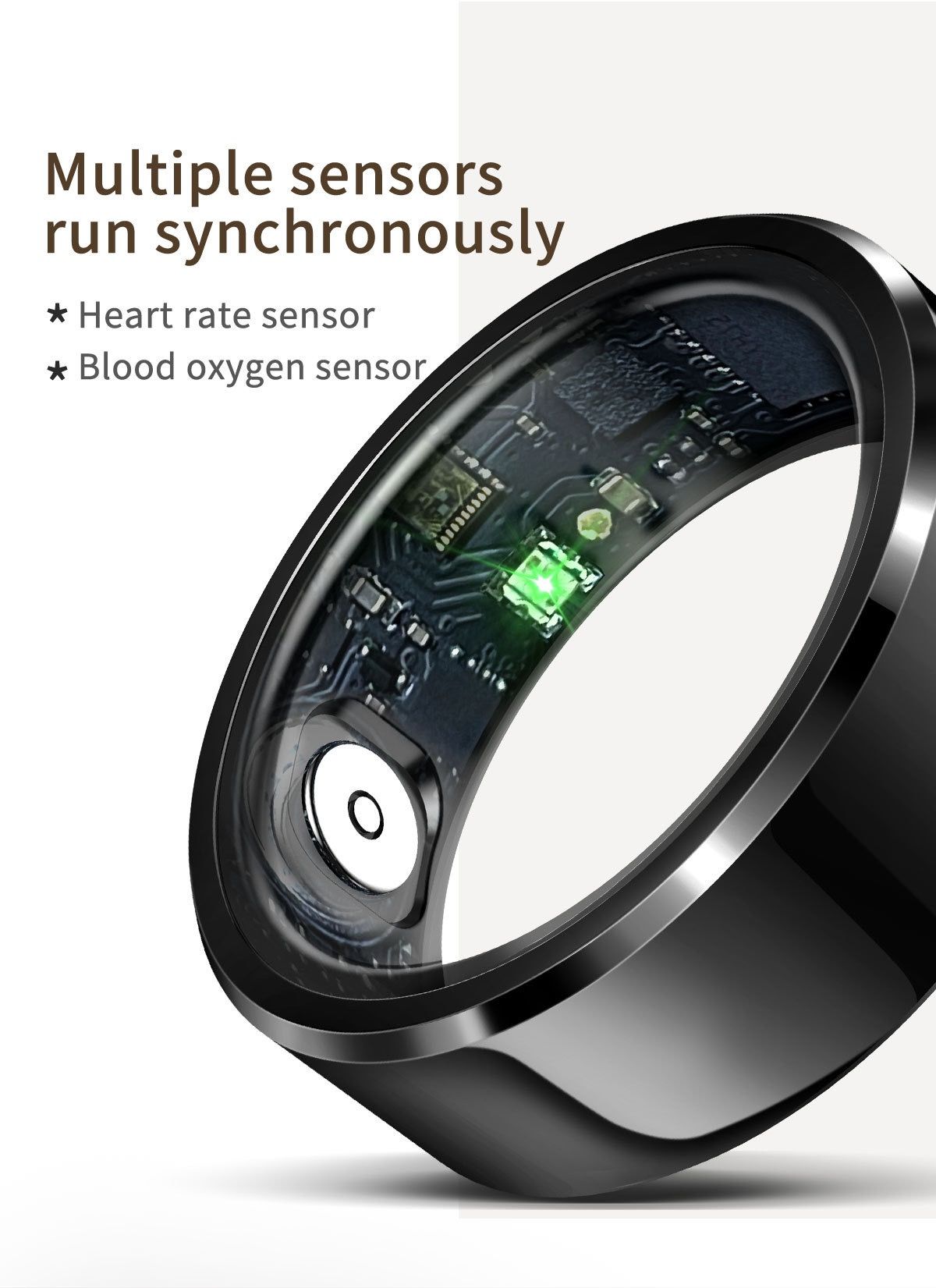 Smart health detector ring for Elderly Children Women Men heart rate Blood oxygen sleep monitoring tracking ring IP68 waterproof health