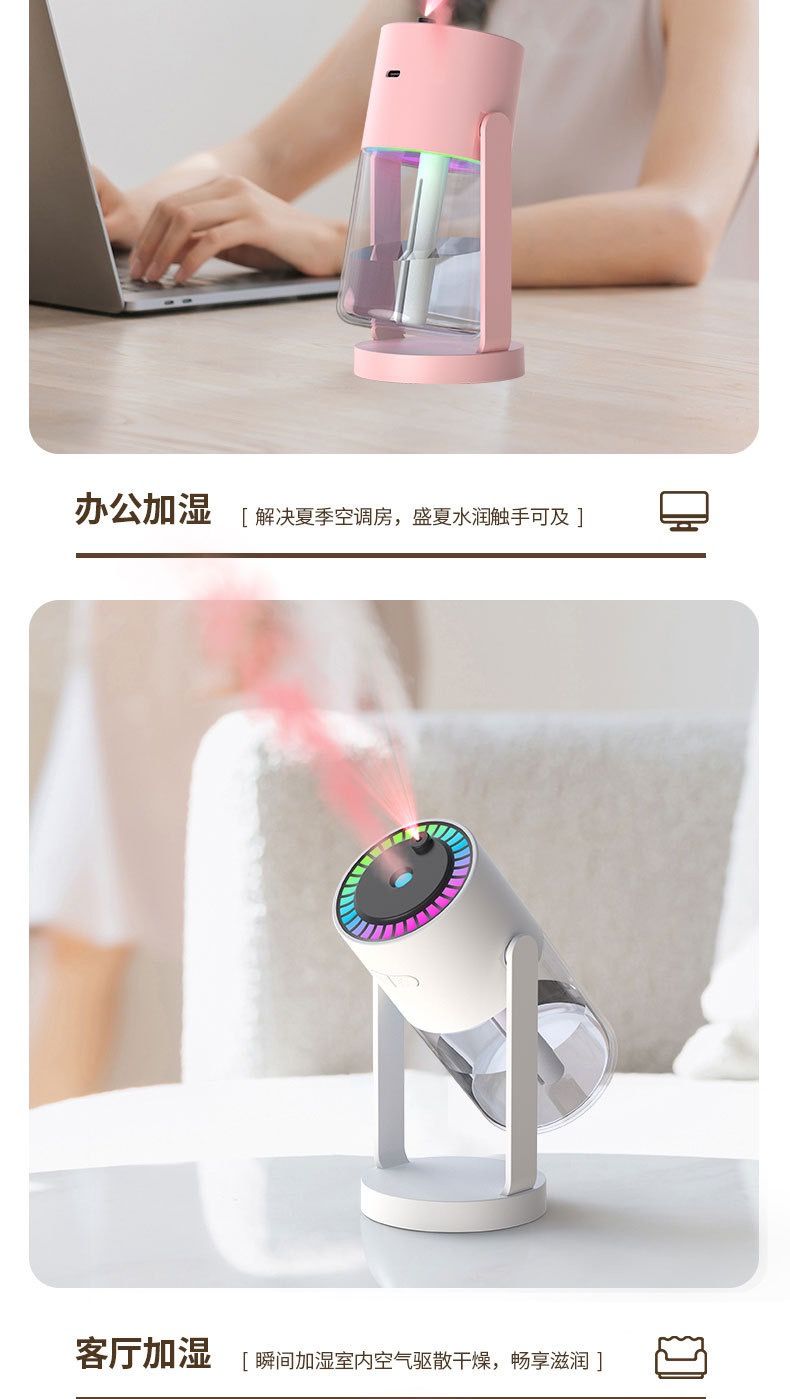 2024 New starry sky projection humidifier spray USB port creative car air humidifier Indoor household water replenishment atomizer