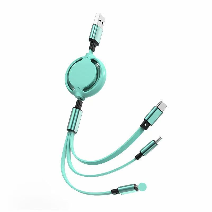 Charging cable expansion three-in-one for Apple data cable Android multi-purpose data cable multi-purpose contraction