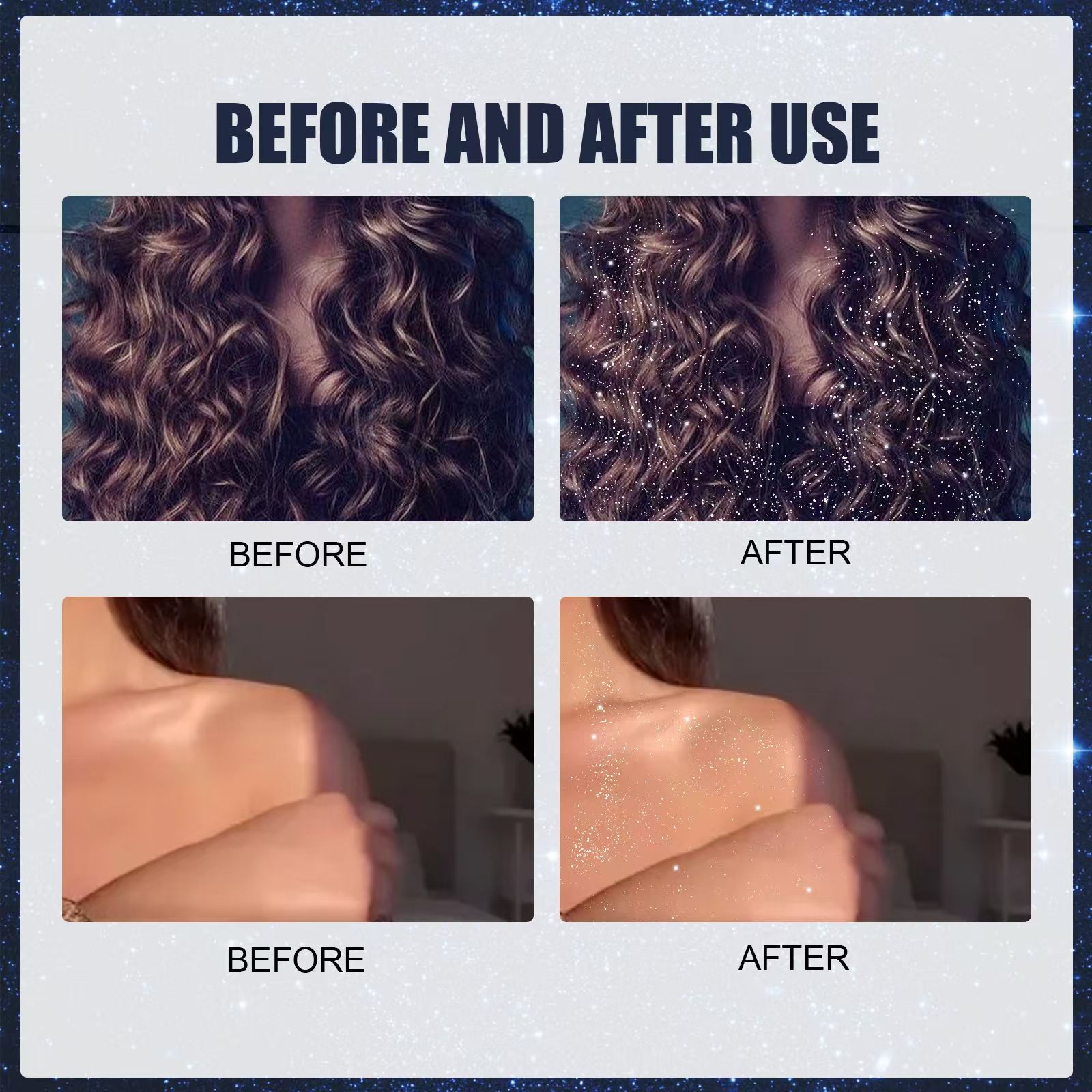 3pcs Flash spray gold color Glitter Spray 60ml Nightclub Party Skin Star BrighTening Glitter Clothing Highlights Halloween Brightening