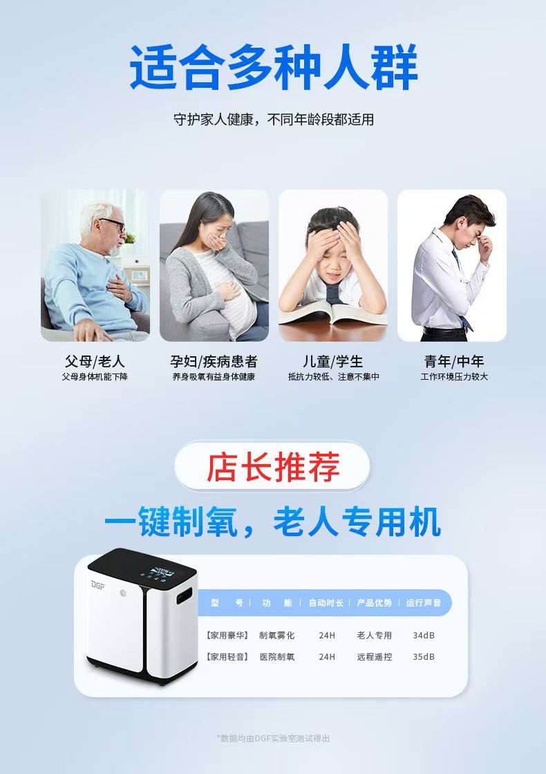 1Liter portable Household oxygen concentrator plug-in suit for elderly pregnant women and children oxygen booster Plateau oxygen machine small portable oxygen generator 1L