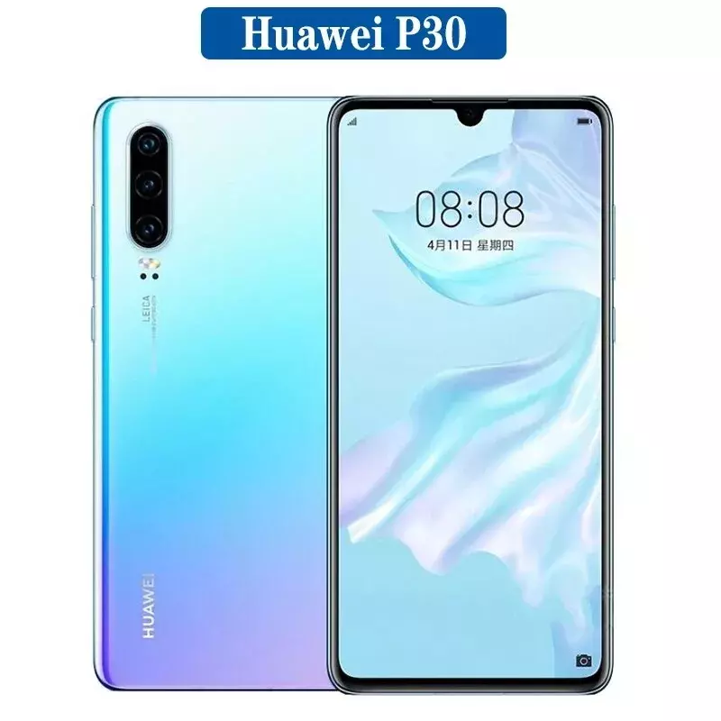 Refurbished Huawei P30 ELE-L29 128GB 6/8GB RAM Unlocked Smart phone - Boxed with Accessories All colors