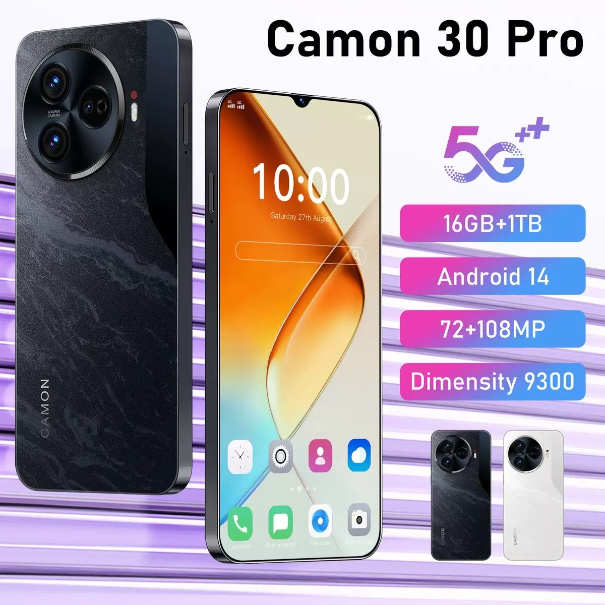 New smartphone model C30 7.3" large screen 16GB+1T cheap Android phone Cellphone