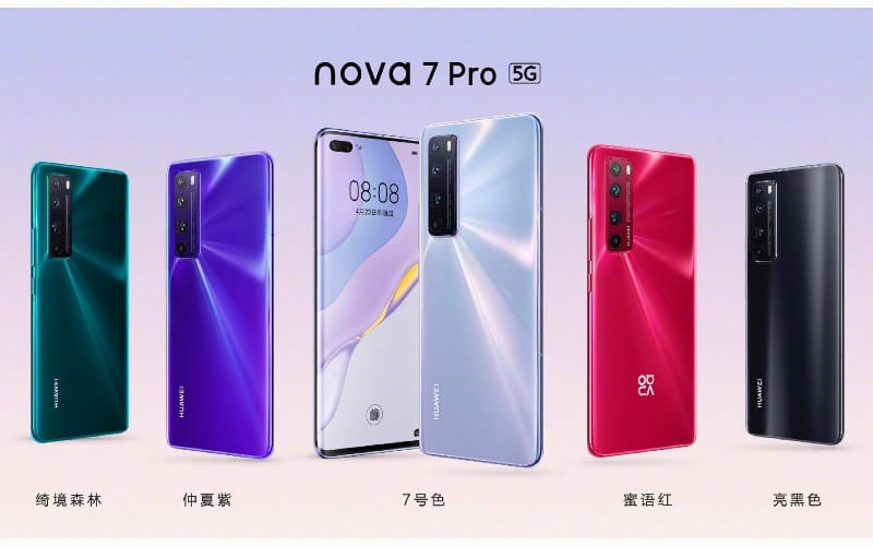 Refurbished Huawei brand Nova7 5G 8+128G storage smartphone 6.53''inch screen android cellphone all colors Phone