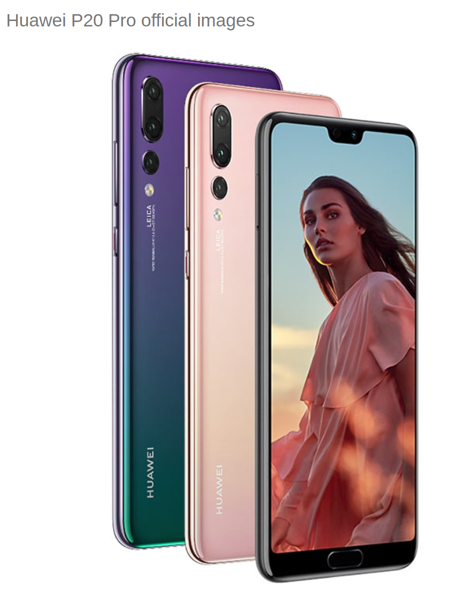Refurbished Huawei brand P20 pro Smartphone 6+128G storage 6.1inch screen cellphone Android phone