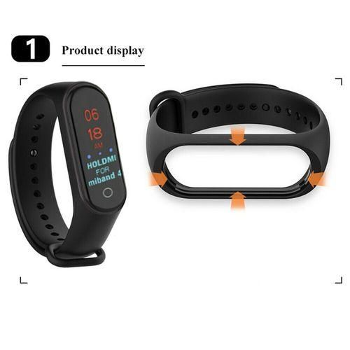 Black Strap For Xiaomi Mi Band 3/4 And Smart Bracelet M3,M4.